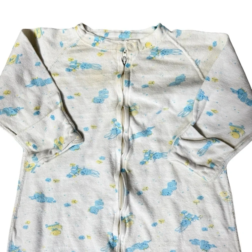 Vintage Baby Hanes Layette Gown NB Infant Size One Piece 100% Cotton Easter